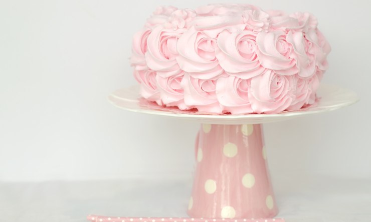 Rose di panna, torta con panna