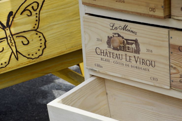 scatola legno vino riciclarla