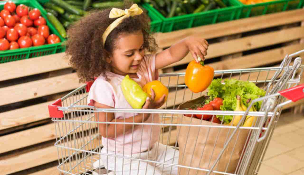 Bambini carrello della spesa