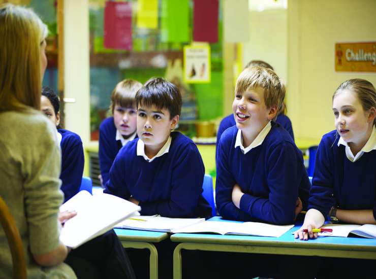 bambini sereni in classe